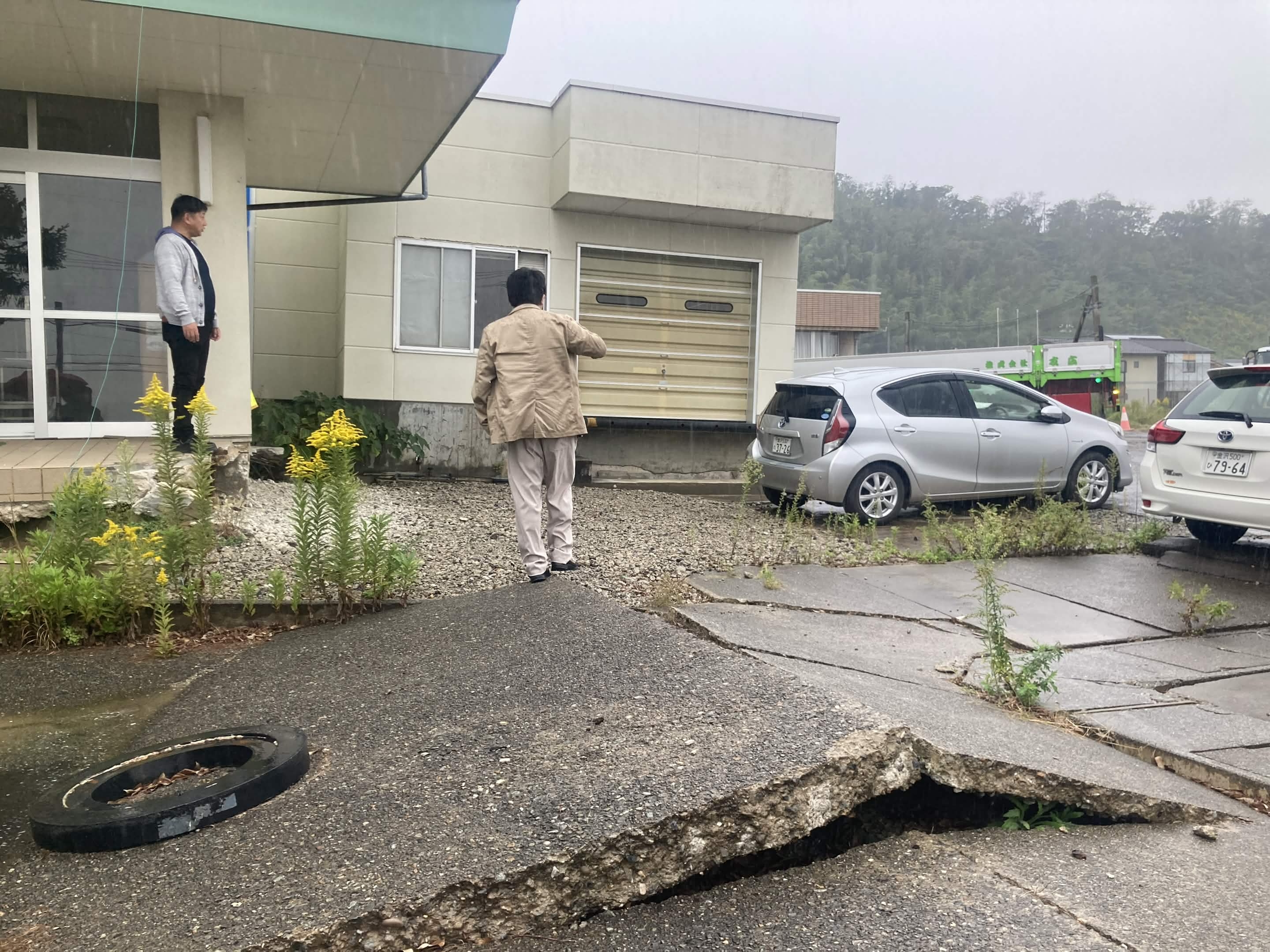 液状化した地面